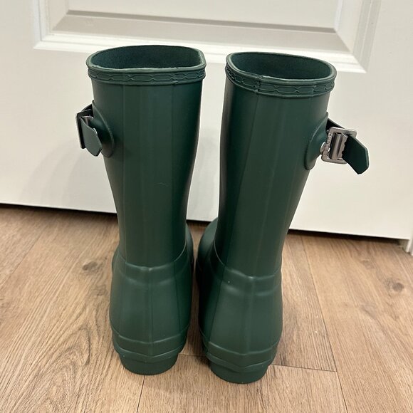 HUNTER Original Short Waterproof Rain Boot in Hunter Green Size US 7 - Picture 7 of 10